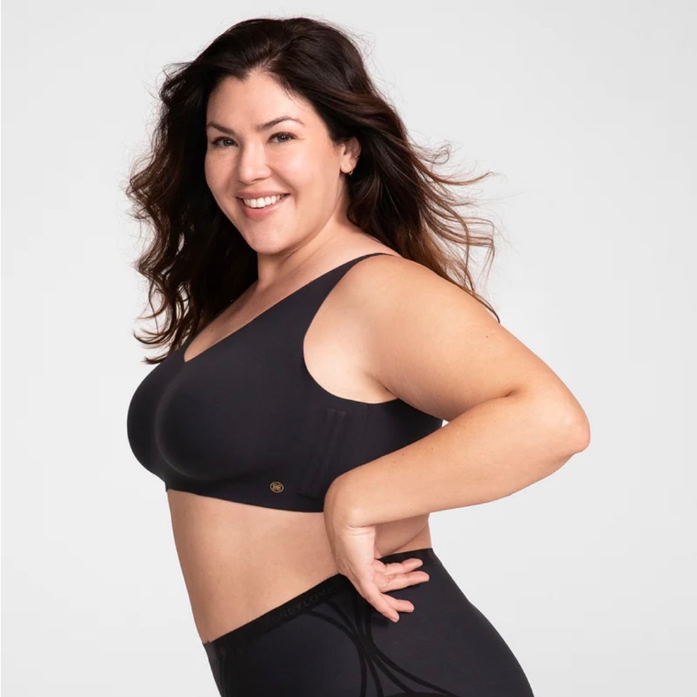Honeylove 2X black V-neck Bra